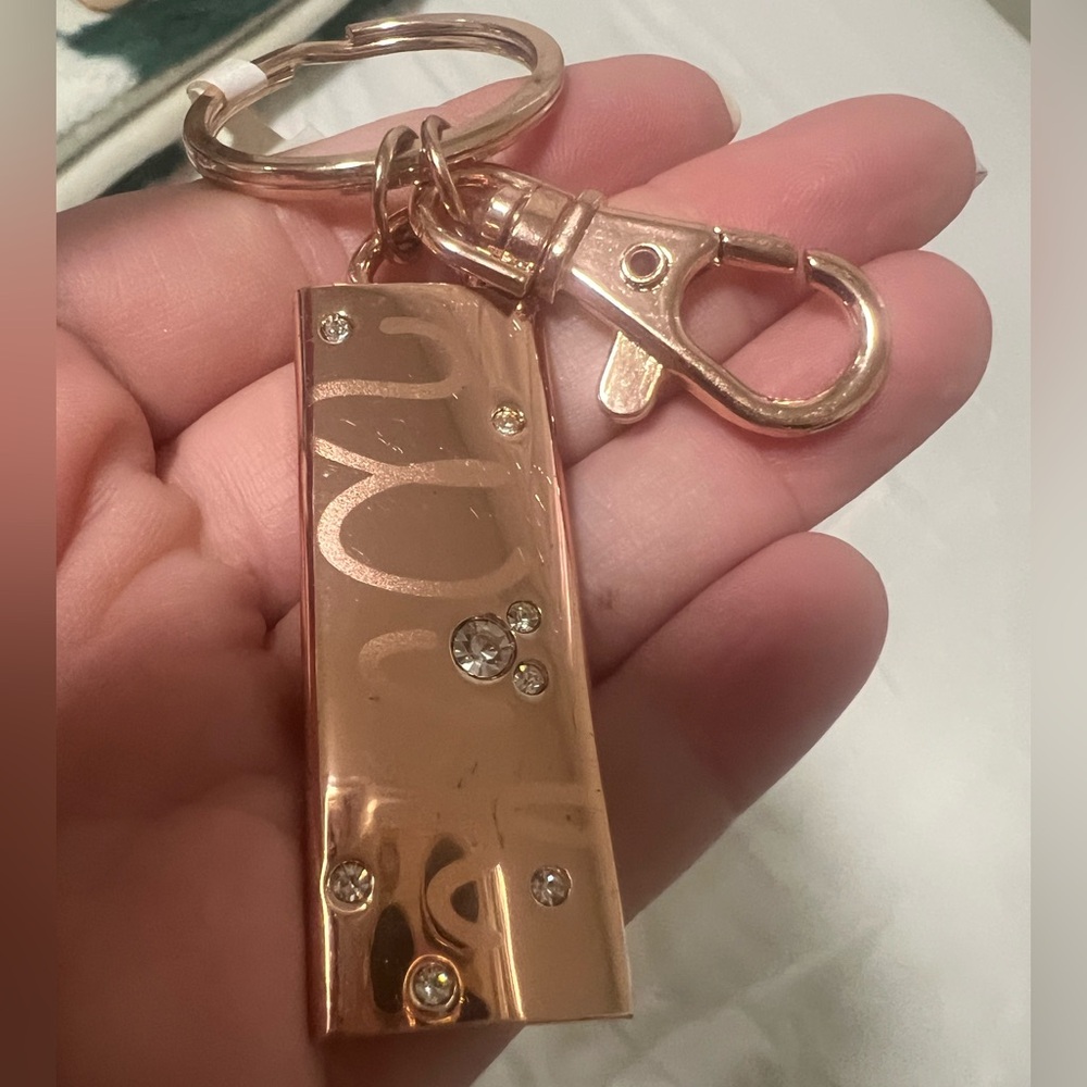 Official Disneyland Disney Parks rose gold castle keychain bag charm